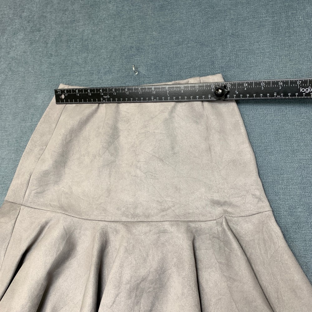 Aqua Grey Ruffled Skirt - Picture 7 of 13